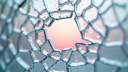 Broken window with sunlight