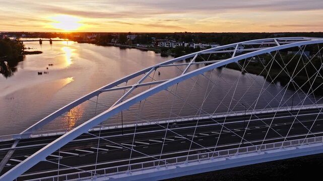 Bridge at the sunset