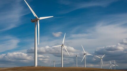Wind turbines generating clean energy