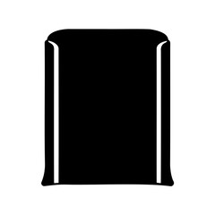 Fototapeta premium Black and White Vector Silhouette Graphic of Toasted Bread Slice Illustration