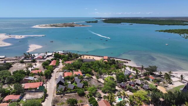 Macapa Beach At Luis Correia In Piaui Brazil. Beach Landscape. Nature Seascape. Travel Destination. Macapa Beach At Luis Correia In Piaui Brazil. Turquoise Water.