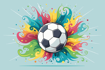 Showcasing Soccer Ball Explosion With Stunning Premium Digital Asset