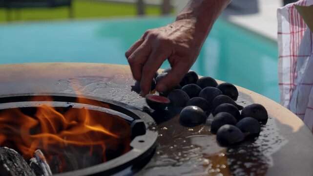 Minimalist outdoor cooking experience with an OFYR fire pit