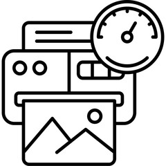 Print Speed Outline Icon