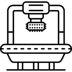 Surface Finish Outline Icon