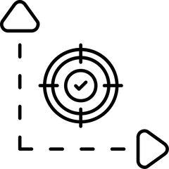 Dimensional Accuracy Outline Icon
