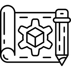 Functional Prototype Outline Icon