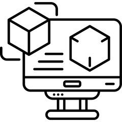 Digital Twin Outline Icon
