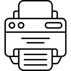 Desktop Printer Outline Icon