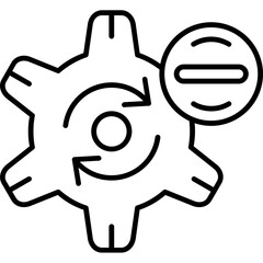 Subtractive Process Outline Icon