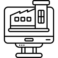 Industry 4.0 Outline Icon