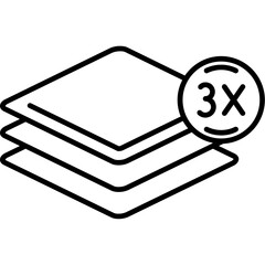 Layer Thickness Outline Icon