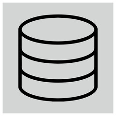 Obraz premium Database storage icon isolated on white background, Vector