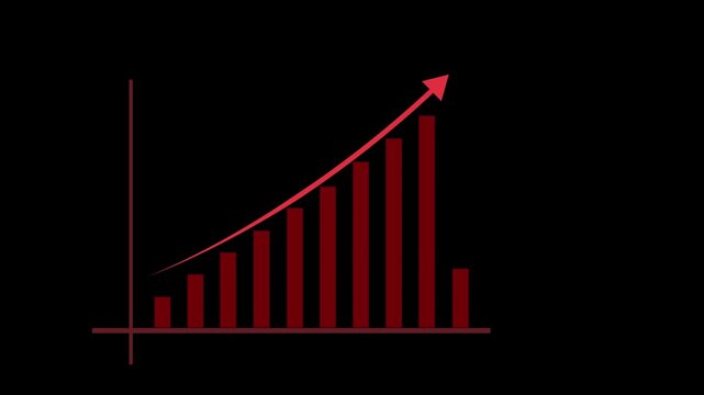 Business graph showing growth