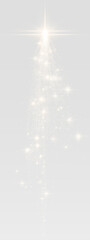 Magic golden dust PNG on transparent background. Glowing sparkles perfect for Christmas.	