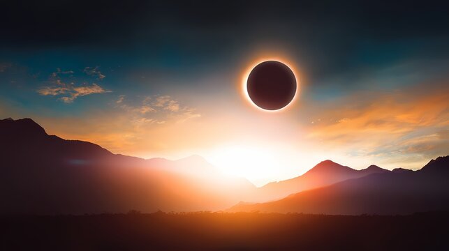 Abstract Total Solar Eclipse of the sun 