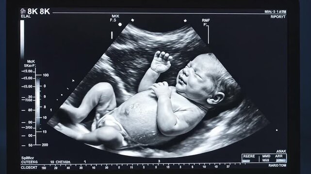 Ultrasound image of a fetus