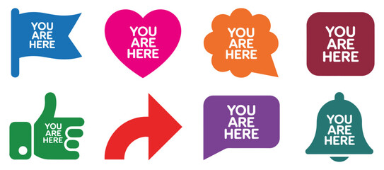 colorful you are here map pointer icon © Vectorixpro