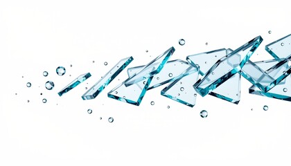 An artistic concept of ice particles or crystals in motion