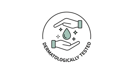 Dermatologically tested icon vector. Dermatology test and dermatologist clinic icon  business concept allergy free and healthy  © Pipahs