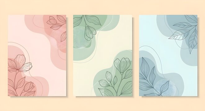 Colecci&oacute;n de dise&ntilde;os de fondo abstractos: rebajas de verano, contenido promocional en redes sociales.
 Plantilla con flores de verano y primavera, hojas y forma abstracta.
 Ilustraci&oacute;n vectorial