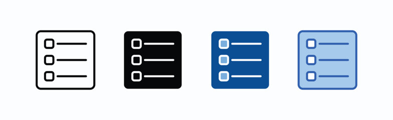 Menu Bars icon sheet multiple style collection isolated vector