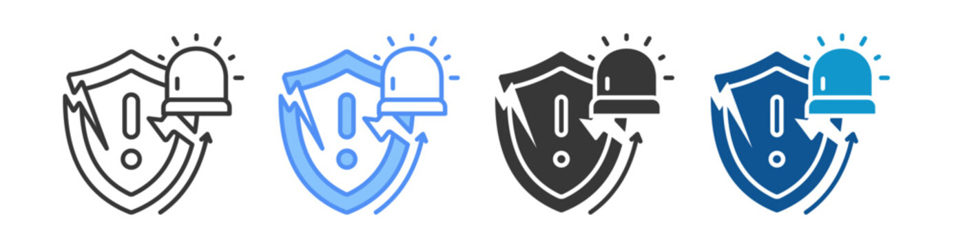 Incident Icon Set Multiple Style Collection