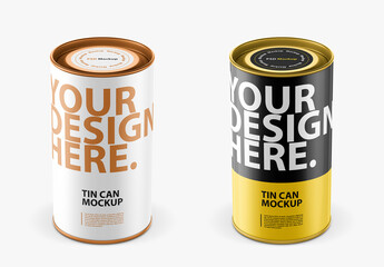 Tin Can Matte or Glossy Finish Mockup
