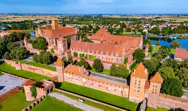 Malbork Castle on the Nogat River in Poland