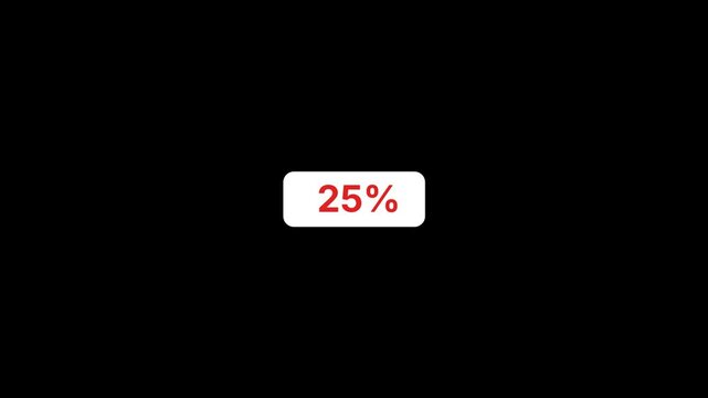 25 percent reaction discount button animation