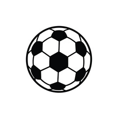 Fototapeta premium Black and White Soccer Ball Illustration