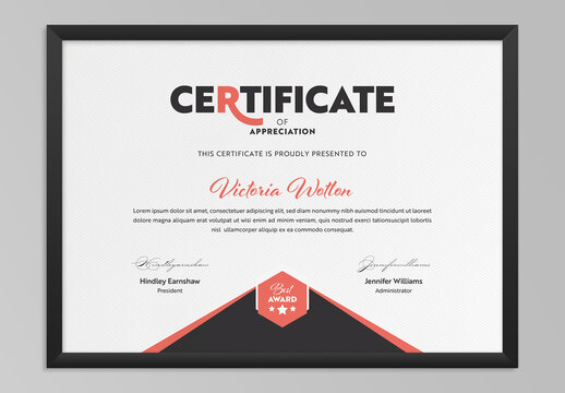 Certificate Layout