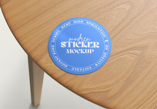 Sticker Mockup Display