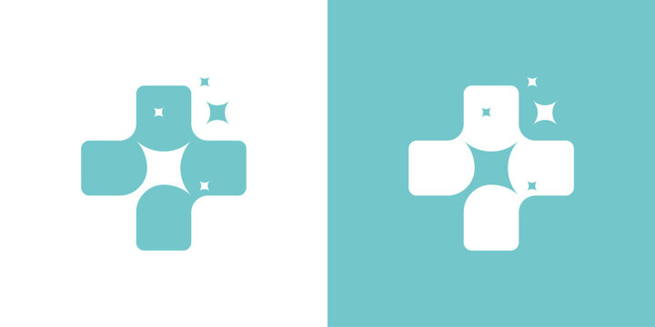 Dual meaning logo combining a plus symbol and star, symbolizing added value, excellence, quality, and positive impact with a modern identity.