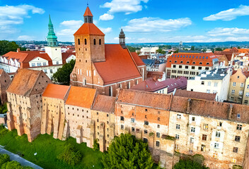 View of Grudziadz old town, Poland