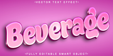  Beverage Milkshake Sweet Typography Vector Fully Editable Smart Object Text Effect
