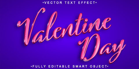  Valentine&rsquo;s Day Romantic Love Typography Vector Fully Editable Smart Object Text Effect
