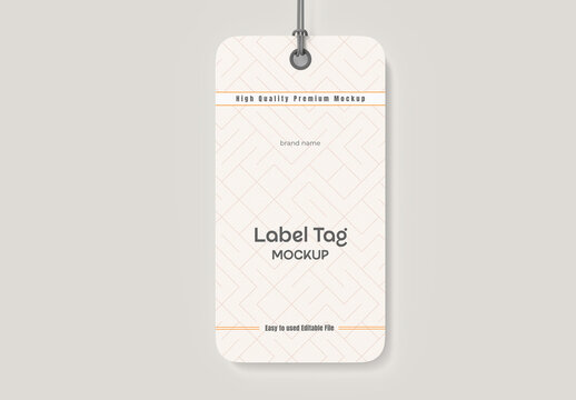 Hanging Clothing Tag Mockup