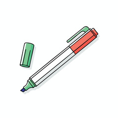 Vector illustration of a pen with removable cap