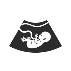 Pregnant Mother Belly with Fetus Illustration