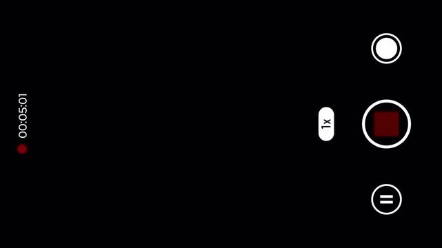 Smartphone recording screen overlay with alpha channel. 4k animation video