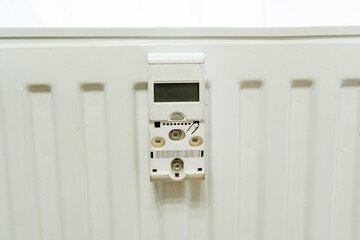 Heating Panel Upgrade, Retrofit Ready Radiator Showcasing Energy Efficiency Features, Residential Heating System Component With Addressable Control Modules And Mounting Points