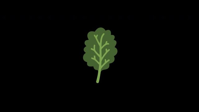 Minimalist vector illustration of a vibrant green leaf, symbolizing natural freshness, organic growth, and environmental wellness, perfect for eco-friendly designs and health-conscious branding