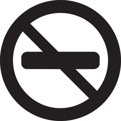 Obraz premium Access denied forbidden prohibition sign line icon