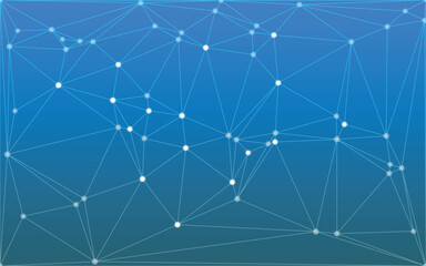 Abstract Blue Network Connections