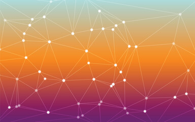 Digital Network Structure with Colorful Gradient