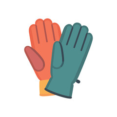 Obraz premium Minimalist Winter Gloves Illustration