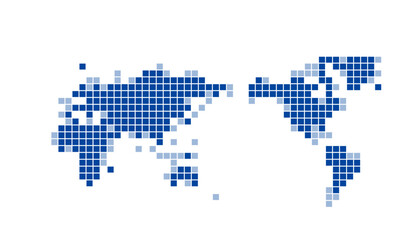 Obraz premium mondo, pianeta, informatica, digitale, pixel, concetto tecnologia,