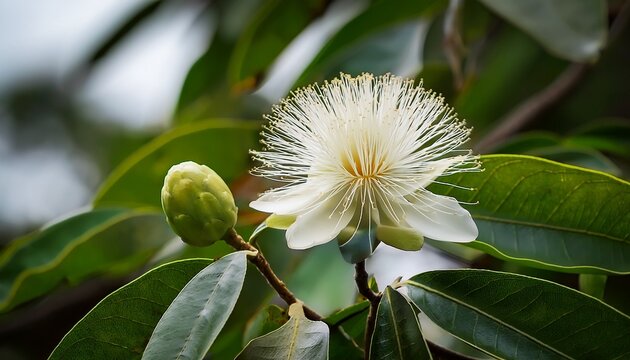 White Cheesewood Flower Blooming On The Tree