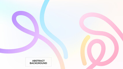 Obraz premium Abstract Background With Gradient Lines. Spiral Ribbons Waves Organic Shapes Rainbow Colorful Design Vector. Ideal for Social Media Posts, Website Banners, Presentations, Branding and Digital 